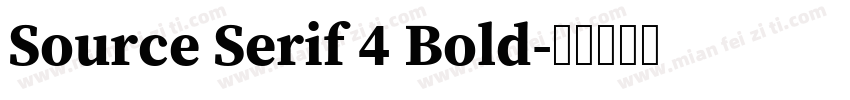 Source Serif 4 Bold字体转换